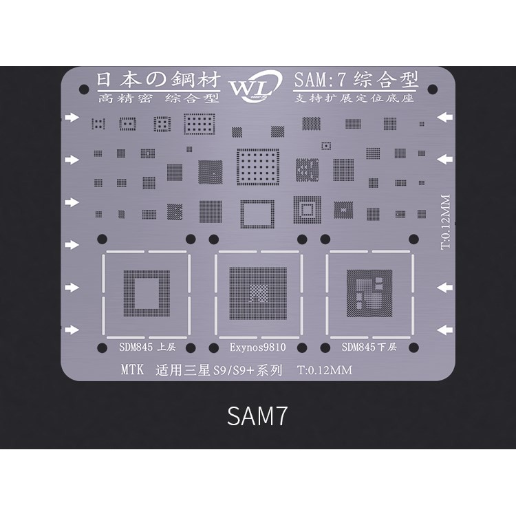 Vỉ làm chân SAM:7 Full IC Samsung MTK S9/S9+