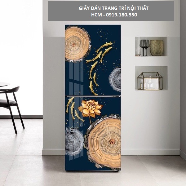 [HCM]Decal Dán Tủ Lạnh CÁ CHÉP VÀNG - THUTHAODECOR