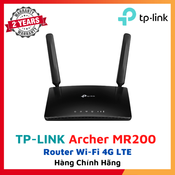 Bảng giá Bộ phát wifi 4G Archer MR200 | Router Wi-Fi 4G LTE Băng Tần Kép AC750 | 2 ăng ten 4G LTE ngoài rời | IEEE 802.11a/n/ac 5 GHz, IEEE 802.11b/g/n 2.4 GHz | 3G/4G Router, Wireless Router | Bảo hành 24 tháng Phong Vũ