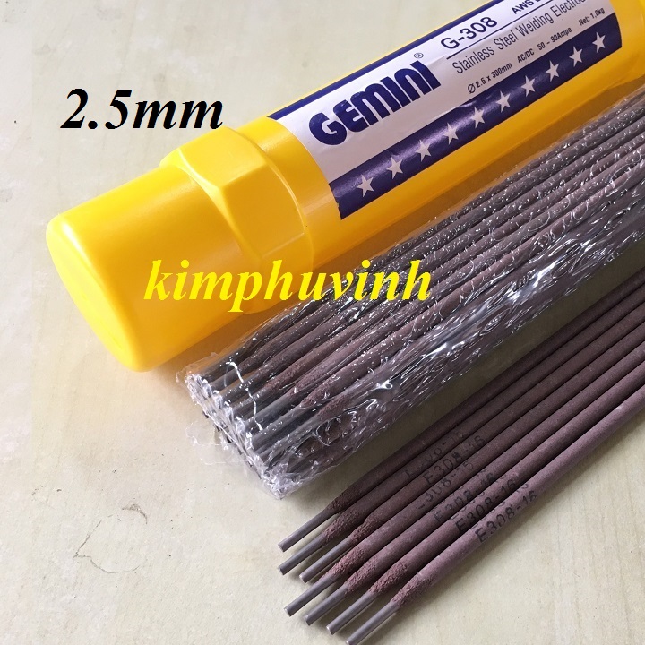 05 cây que hàn inox 308 - 2.5x300mm - que inox 2li6