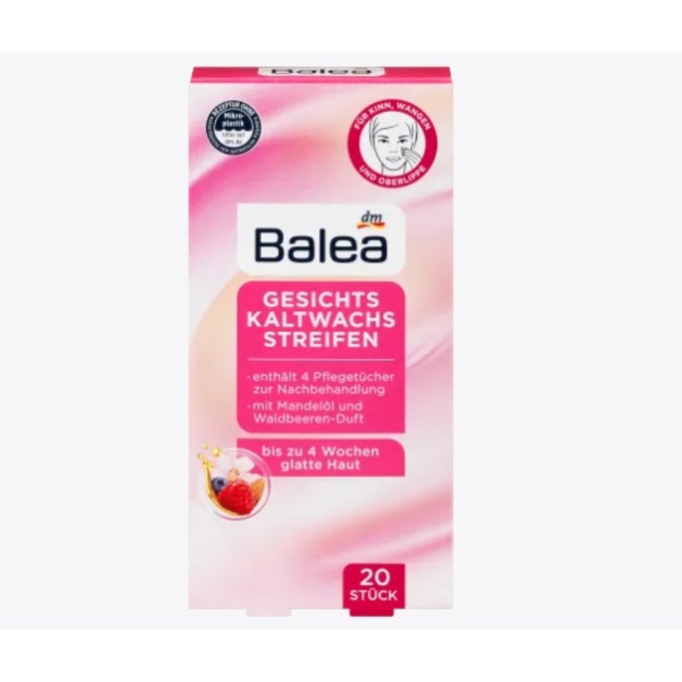 Miếng dán wax tẩy lông mặt ria mép lông mày Balea
