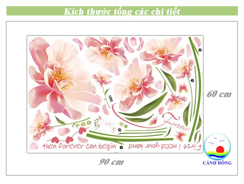 [HCM]Decal dán tường hoa lãng mạn và sang trọng