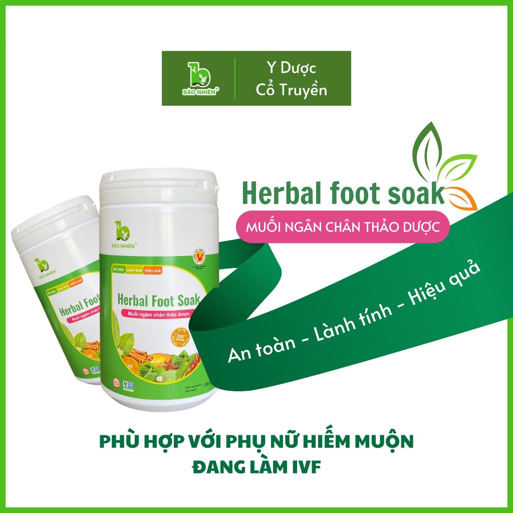 [COMBO MUA 3 TẶNG 1] Muối ngâm chân thảo dược Bảo Nhiên _ Klt: 2000gr