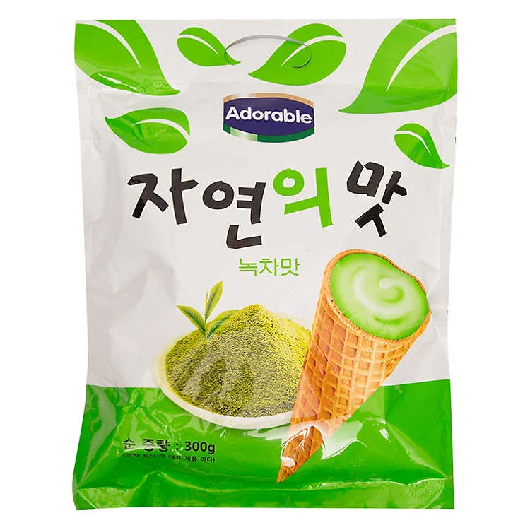 Bánh Ốc Quế Vị Trà Xanh Adorable (300g) (có 3 vị Dâu, Trà xanh, Cà Phê)