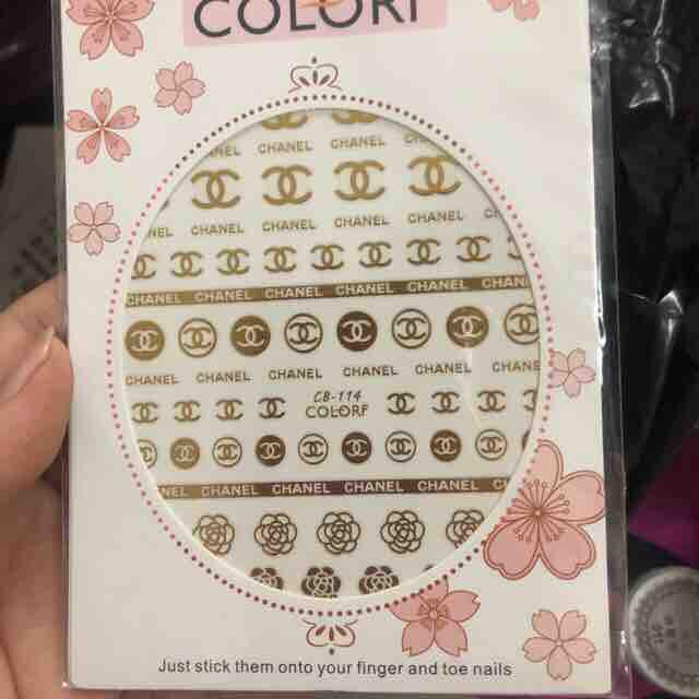 Sticker dán móng mẫu chữ X,Gucci