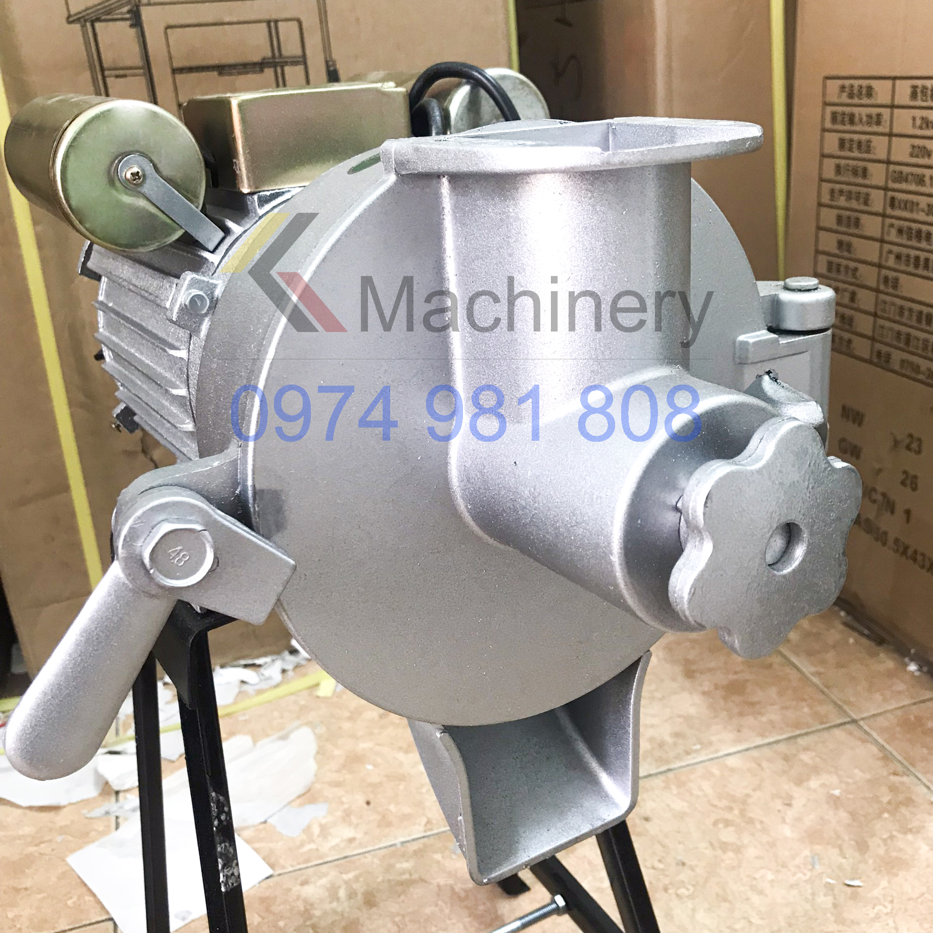 Máy xay bột gạo nước 2.2kW Shiruku, đầu nghiền bằng Inox.