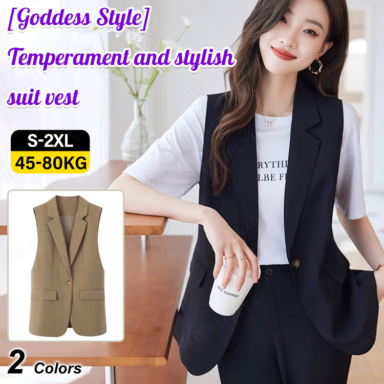 Women's fashion and simple temperament suit vest
