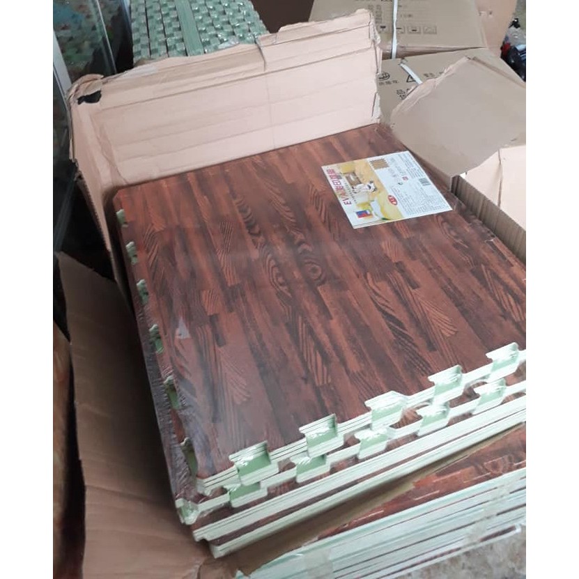 Thảm Xốp Vân Gỗ 1 Bộ 6 Miếng 60X60Cm (Thảm Xốp Lót Nhà Trải Sàn)