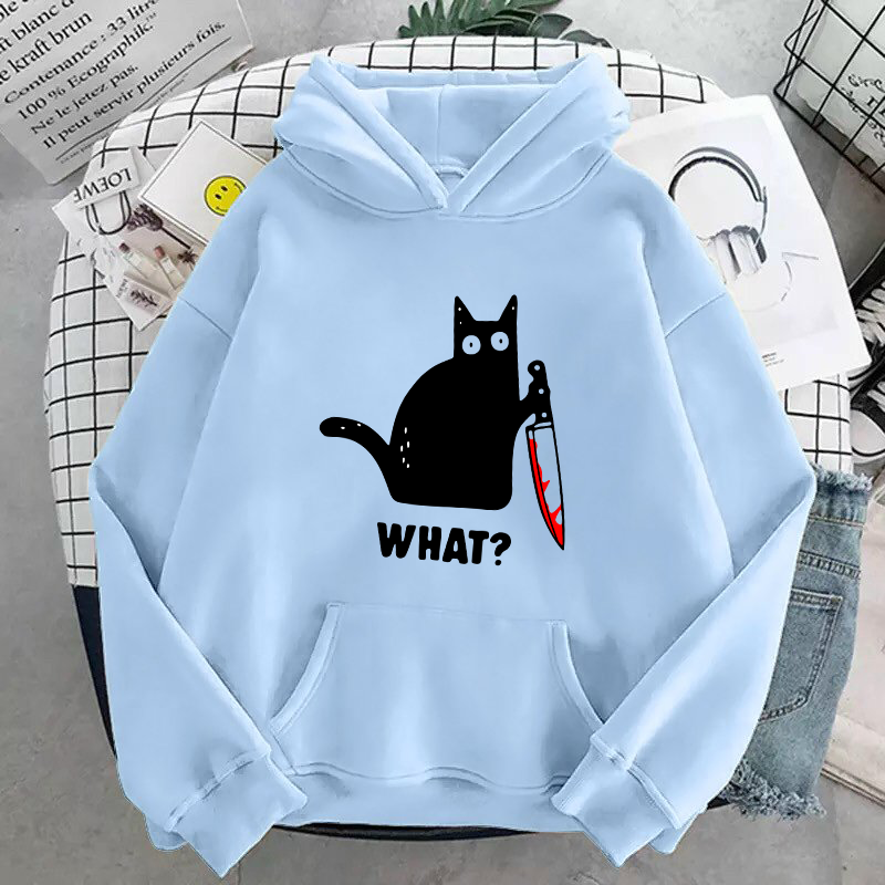 [Hoàn Tiền 15%] ÁO HOODIE IN KNIFE CAT (NHIỀU MÀU)