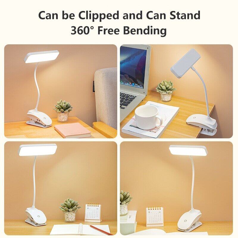 360 ° flexible clip table lamp led desk light USB charging bedside night light reading lamp