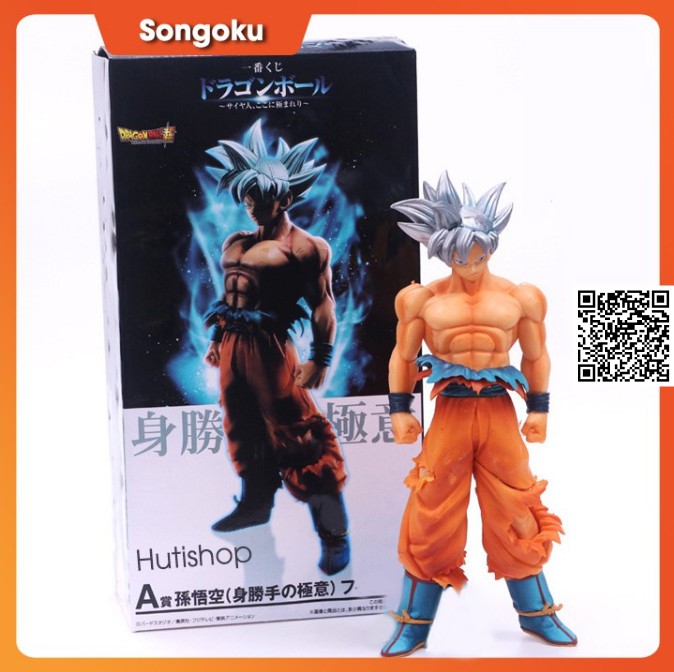 [HCM]754 Mô hình nhân vật 4. Songoku Kakarot tóc bạc TRANG THAI VO CUC Dragon Ball 7 viên ngọc rồng Cao 18Cm