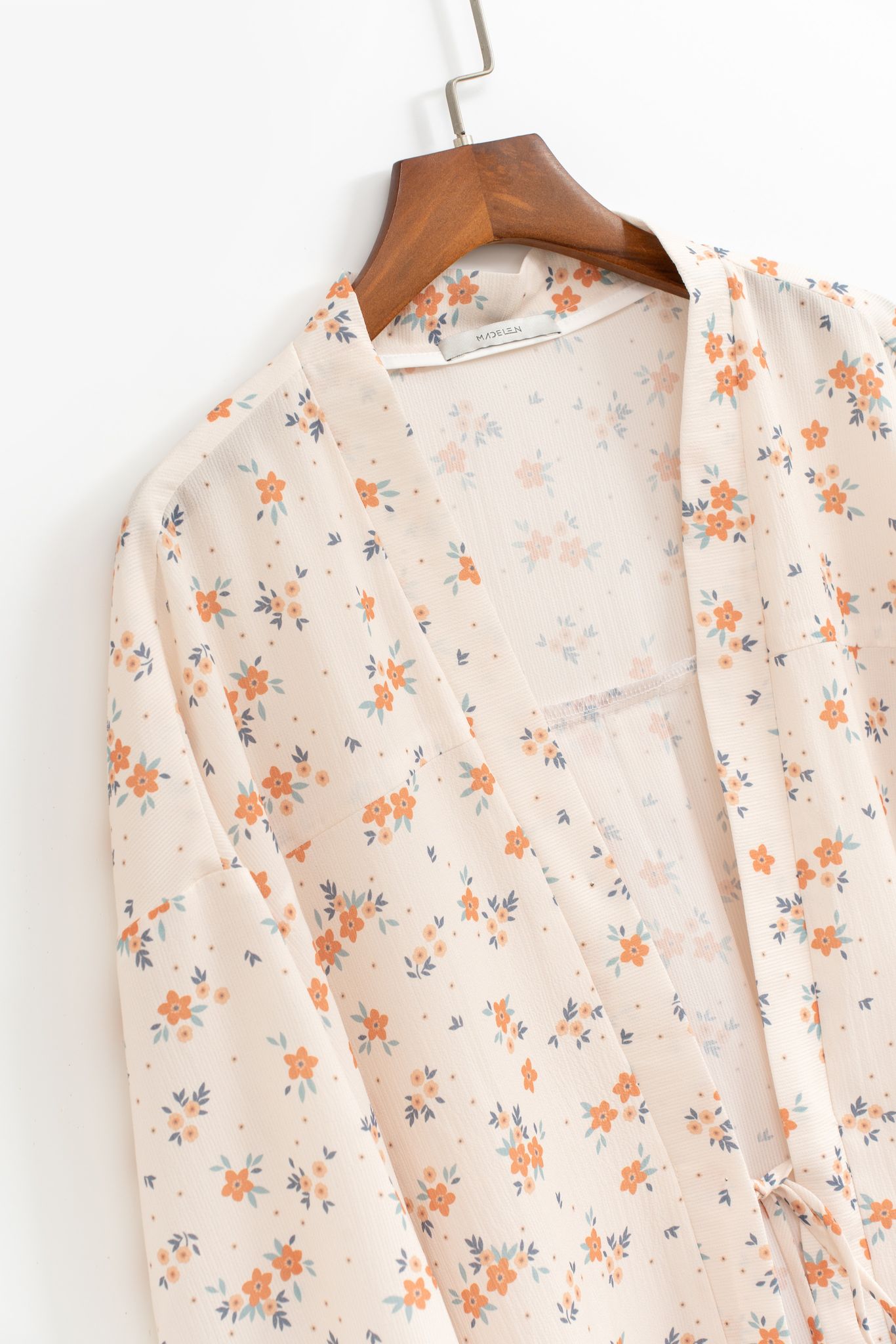 Áo Kimono Hoa Nơ - Cam Madelen