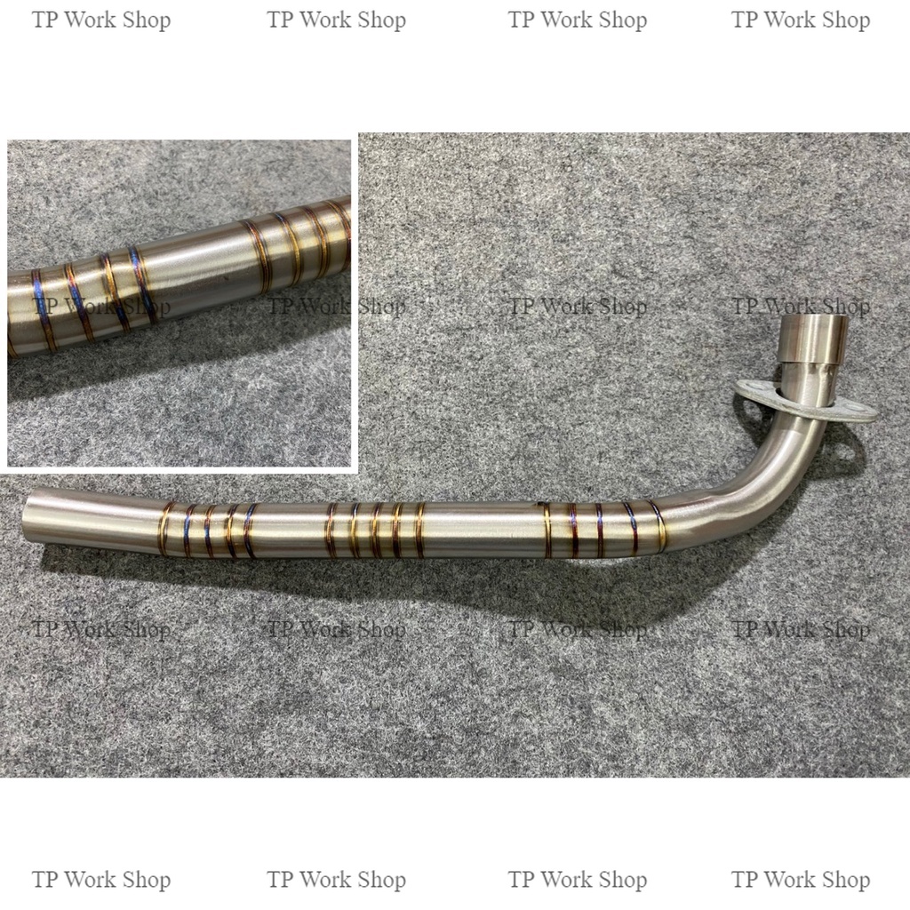 Cổ pô inox tích sâu thay thế cổ pô zin sirius size 27mm