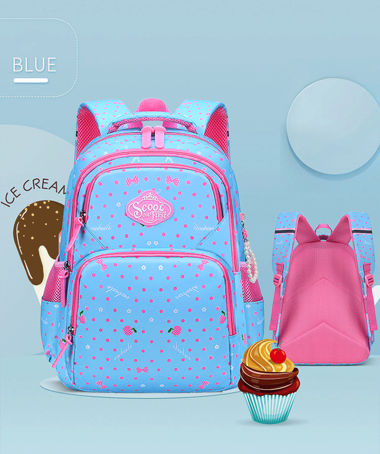 [SIZE 43CM- LỚP 3-9] Balo cho bé gái đi học cấp 1 cấp 2, cặp sách nhiều ngăn chống thấm nước cho học sinh tiểu học, trung học