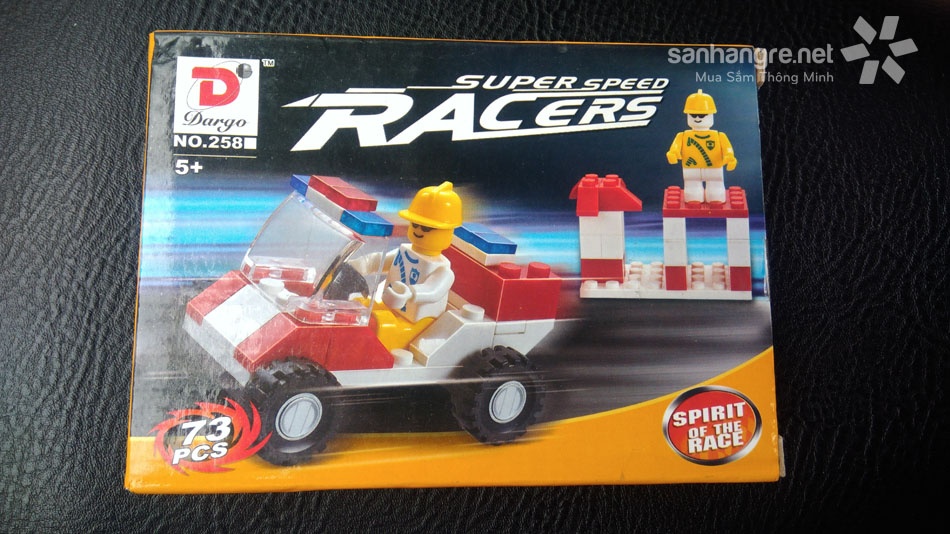 Đồ chơi lắp ráp xe đua mini Super Speed Racers kiểu Lego