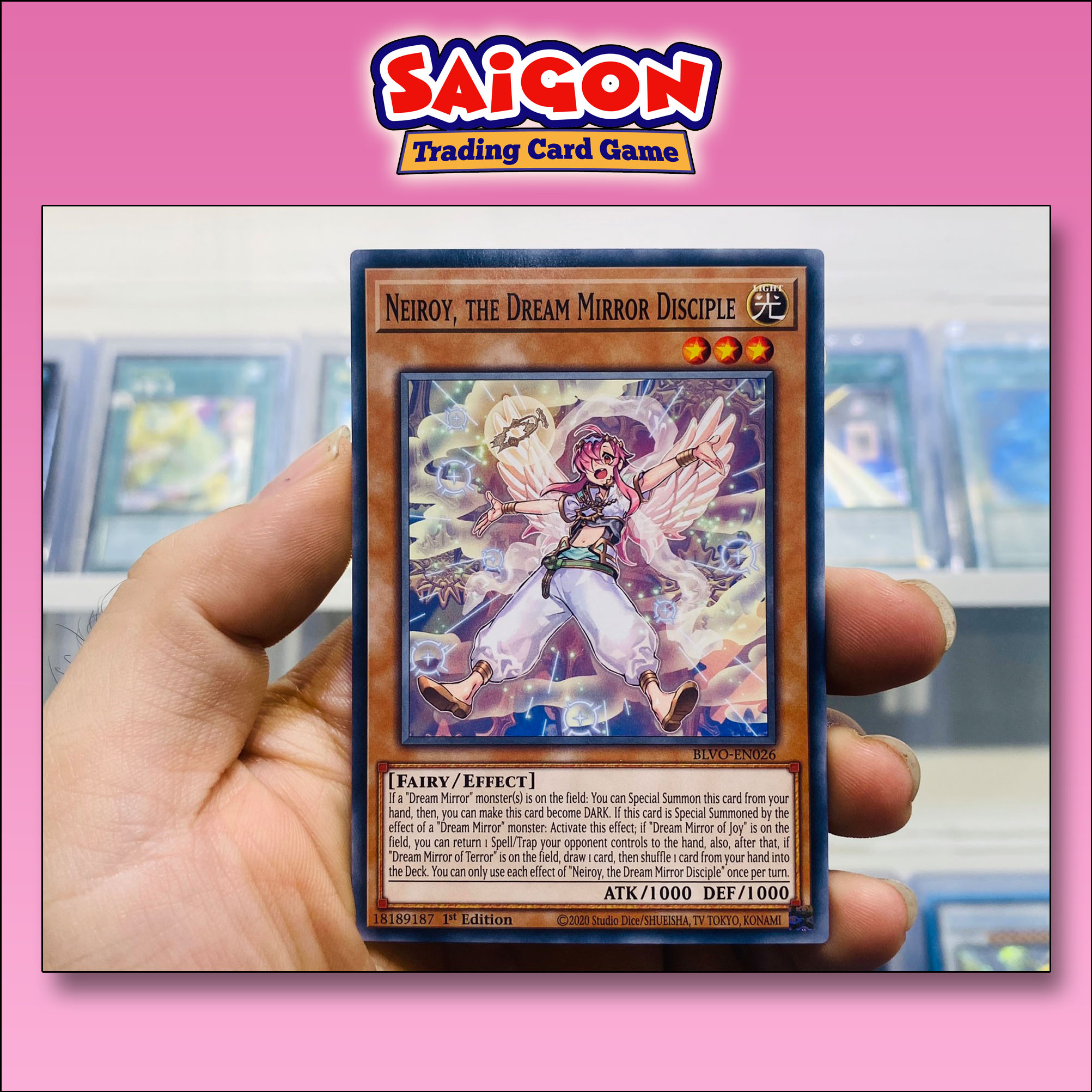 Thẻ bài yugioh mã blvo-en026 - neiroy, the dream mirror disciple - common - 1st edition