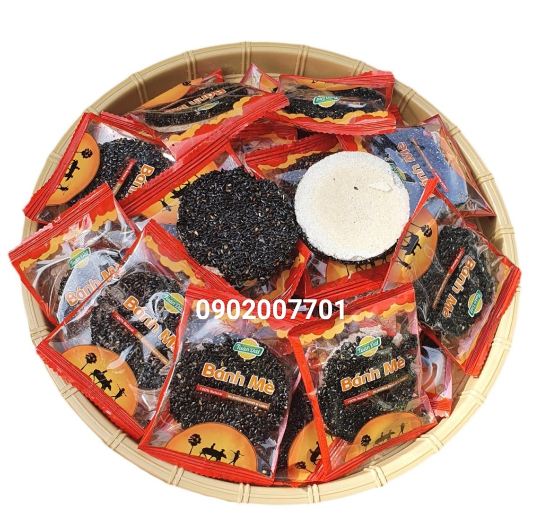 Bánh Mè Đen Tuấn Đạt Thơm Ngon-đồ ăn vặt-ăn vặt-tết-bánh kẹo tết
