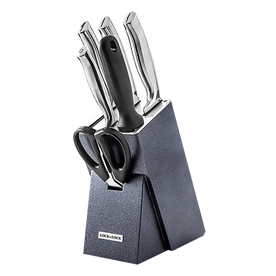 [HÀNH CHÍNH HÃNG] BỘ DAO 7 MÓN LOCK&LOCK BẰNG THÉP KHÔNG GỈ CKK301