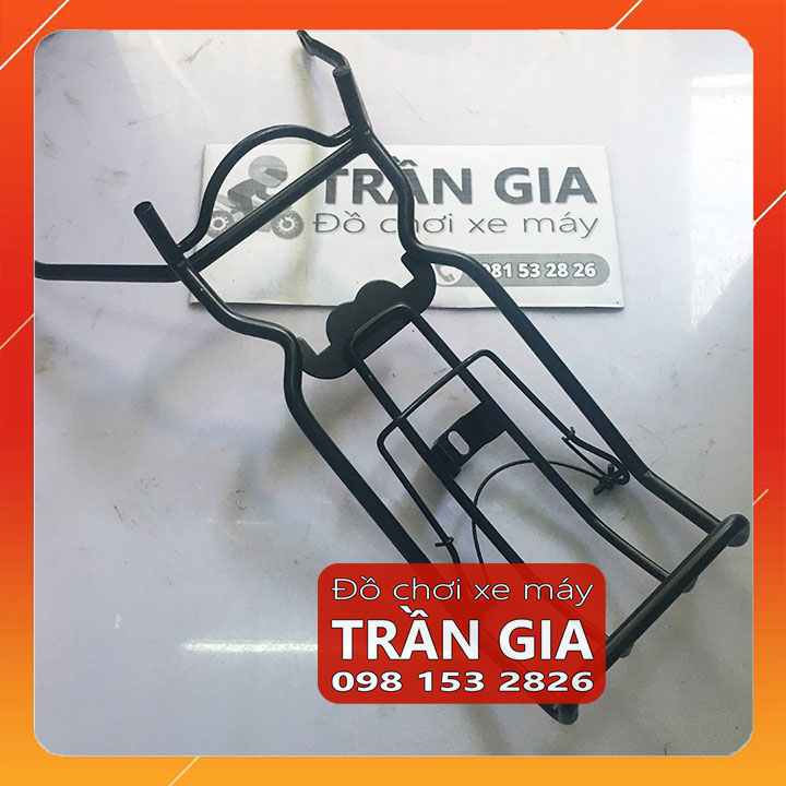 [FreeshipMAX] Baga giữa xe exciter 2010 gác baga trước treo đồ ex10 đời đầu 10 ly inox đen tĩnh điện