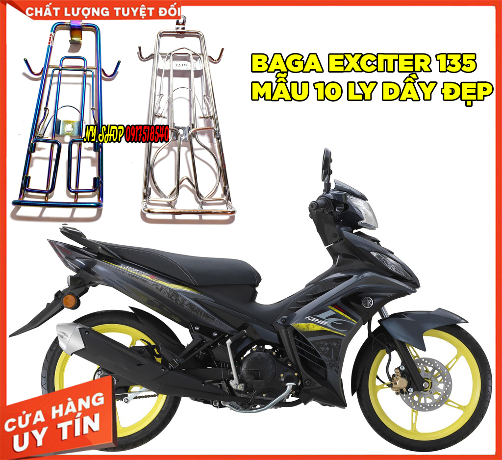 BAGA EX 135 INOX MÀU TITAN LOẠI 10 LY CHẮC CHẮN