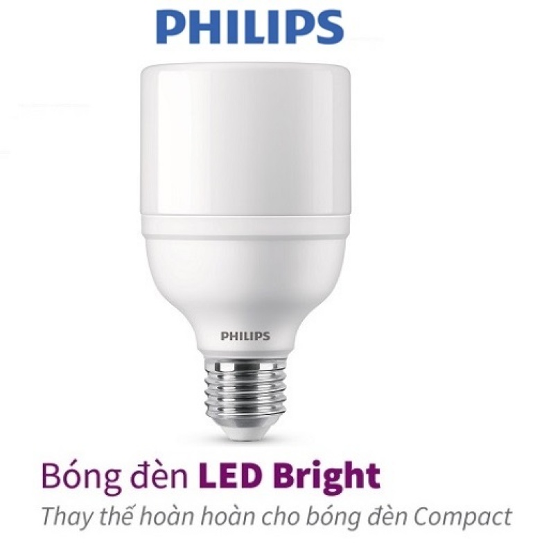 Bóng đèn PHILIPS LED Bright E27-ánh sáng vàng, ánh sáng trắng