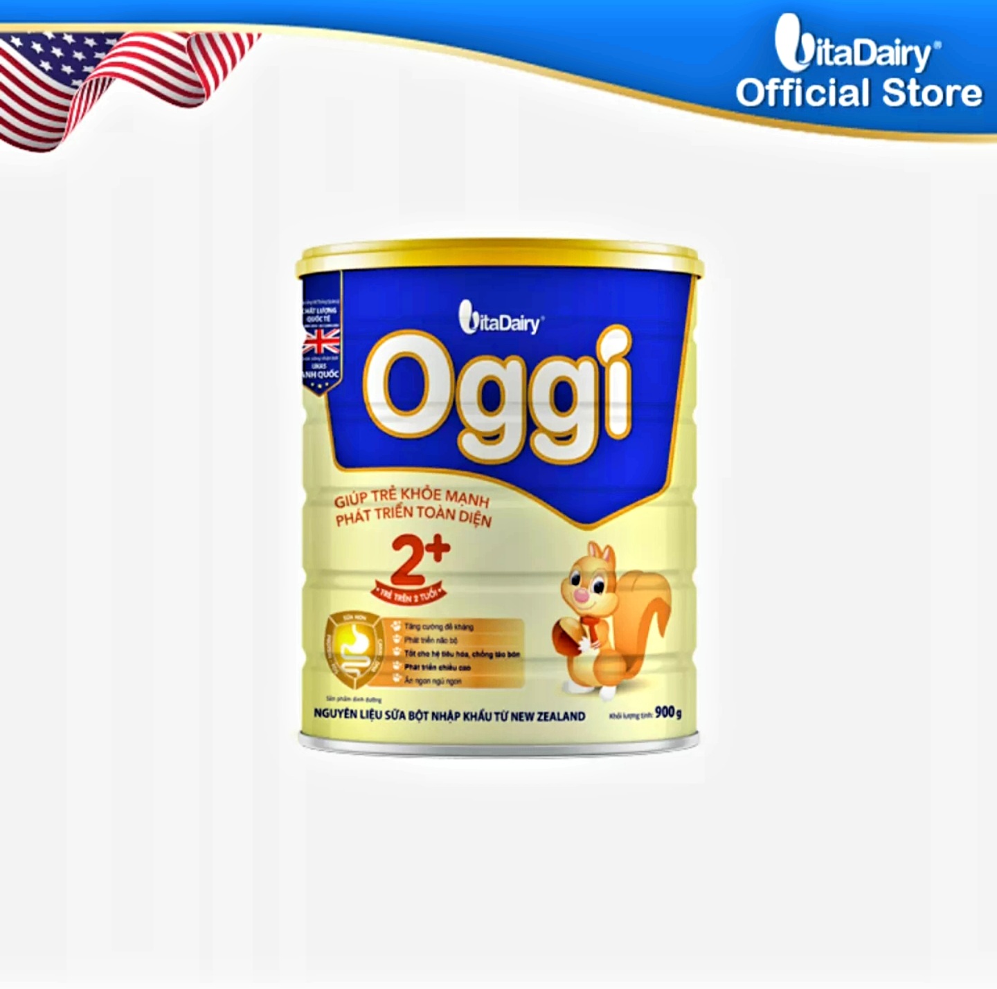(Scan Qr Code to Earn Coins) Vitadairy Oggi 2+ Powdered Milk 900g (for Children 2 Years Old and up).
