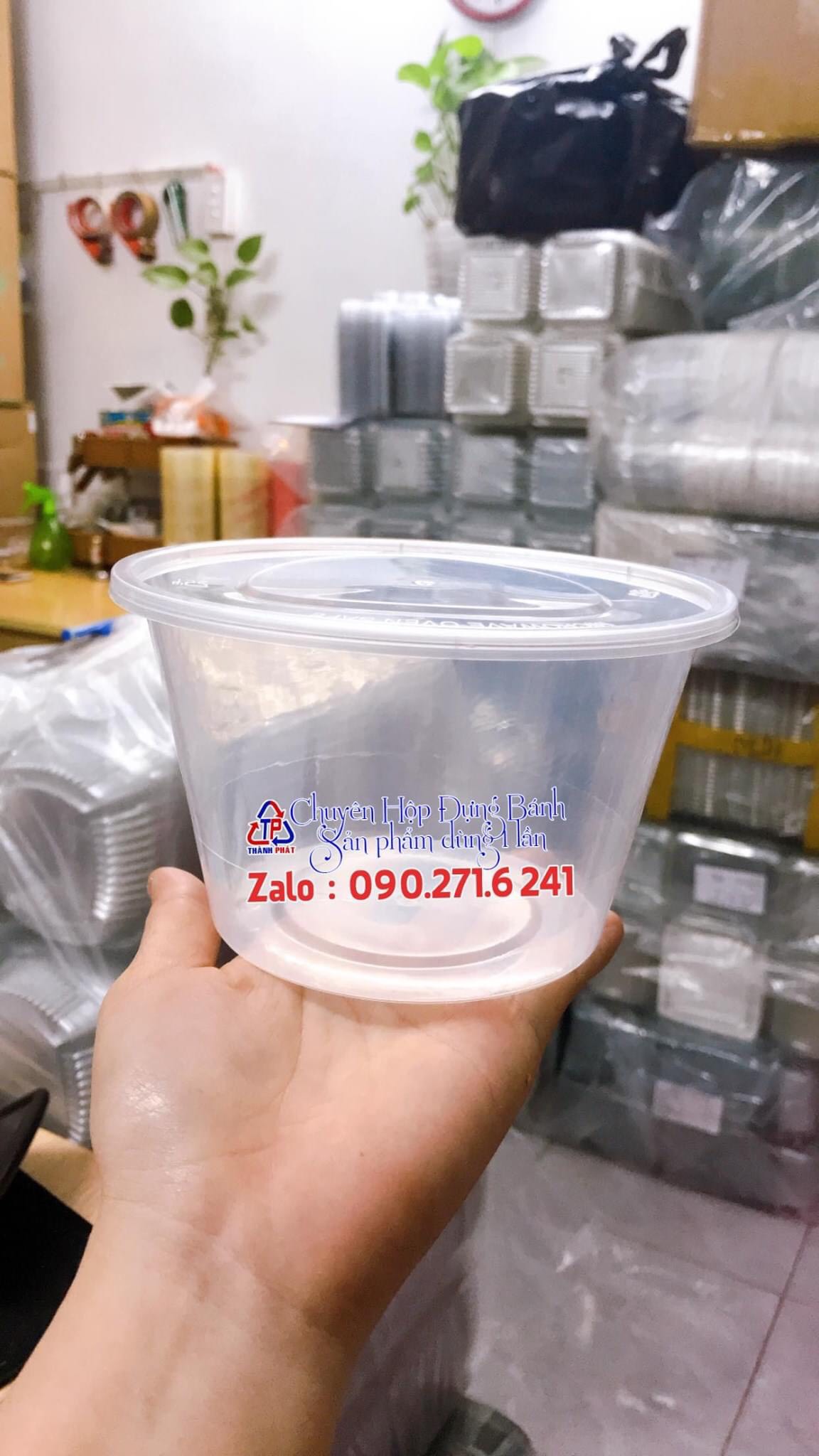 50c Tô nhựa đen 1000ml - Tô tròn đen 1000ml có nắp đựng thức ăn nóng lạnh - Tô nhựa tròn 1000ml màu đen