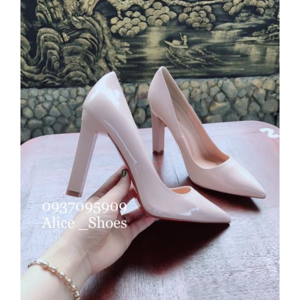 [HCM]( Hình Thật ) Giày Cao Gót Vuông 10P - VNXK Cao Cấp - Full Size 34-40