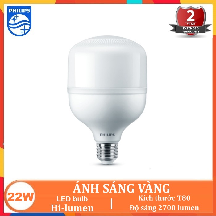 BÓNG ĐÈN LED TRỤ 22W PHILIPS HI-LUMEN TFORCE CORE GEN3 ( CHỐNG CÔN TRÙNG XÂM NHẬP – TIẾT KIỆM ĐIỆN NĂNG )