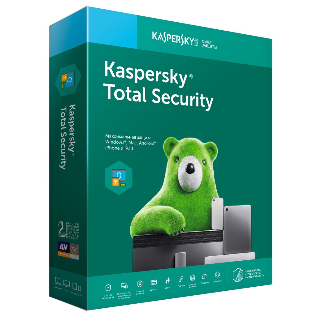Phần mềm diệt virus Kaspersky Total Security, bản quyền 1 máy 1 năm