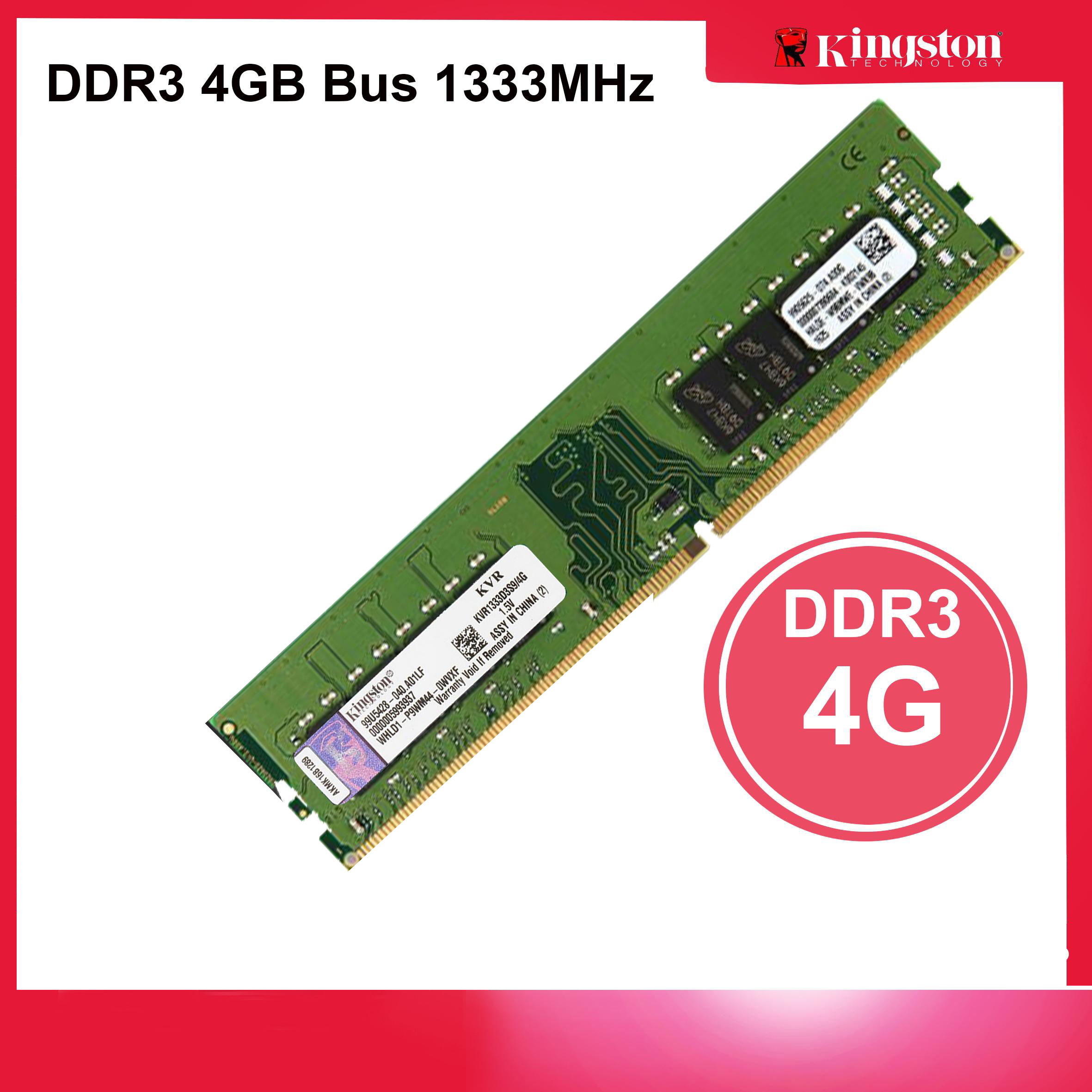 Ram Desktop Kingston 4GB DDR3 Bus 1333MHz (Bảo Hành 12 Tháng)