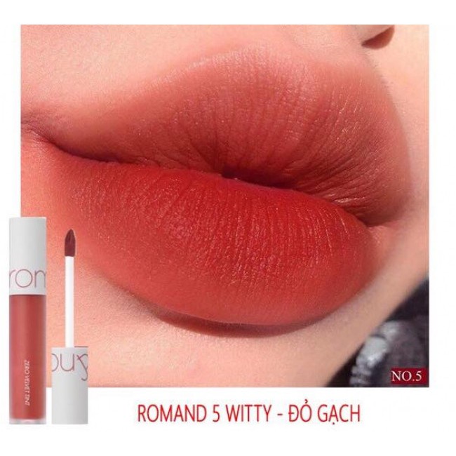 [6-11/12 VOUCHER GIẢM 8%]Son Kem Lì Romand Zero Velvet Tint No.5 Witty