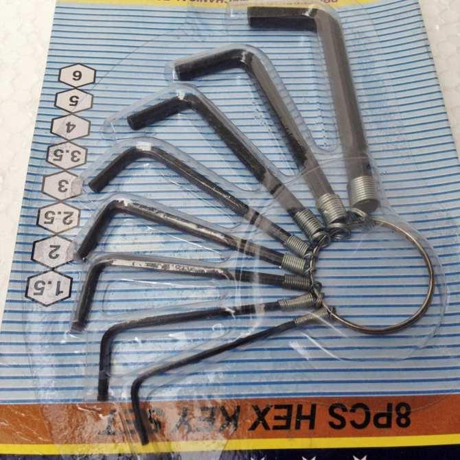 Xâu lục giác 8 cây mở khóa ốc vít, Bộ 8 câu lục giác đa năng nhỏ gọn
