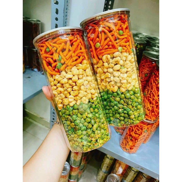 BẮP TÁ LẢ MIX 3 VỊ - Đậu Hà Lan mix bimbim và bắp đầy hủ pet ăn vặt đầy ú ụ 400g