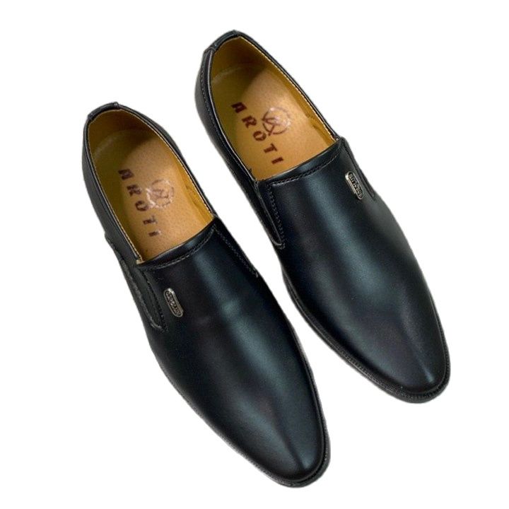 Giày da nam công sở thanh lịch, nhã nhặn màu đen da nhám hot 2019 M519