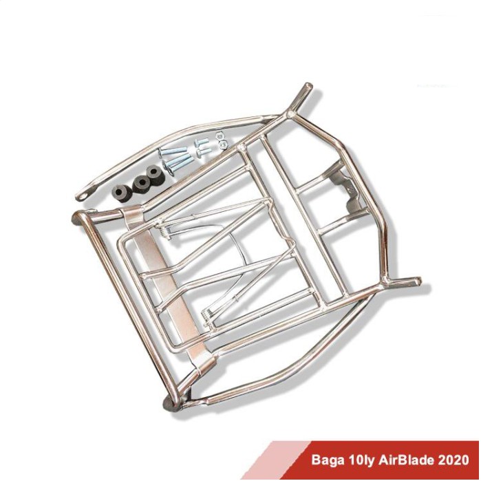 Baga dành cho xe máy Honda Airblade 2020 inox và sơn đen . DoChoiXeMay