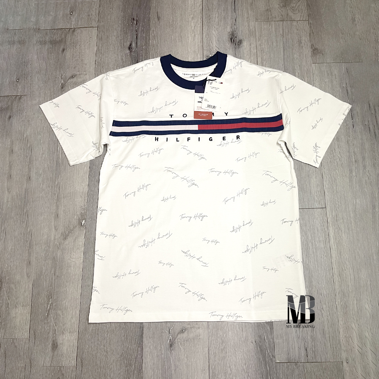 Áo thun T.om.my Hil.fi.ger MB shop, form rộng, unisex MB023