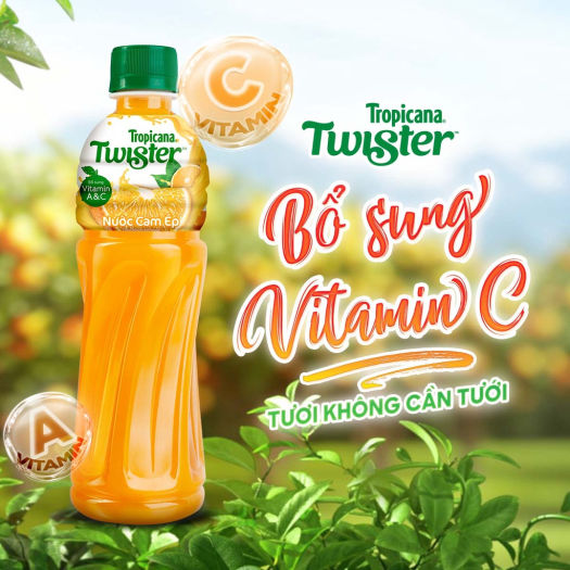 Lốc 6 chai cam ép twister 455ml
