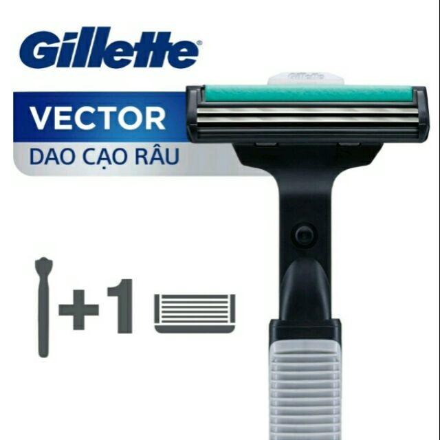dao cạo râu Gillette Vector và Bọt cạo râu Gillette 50g
