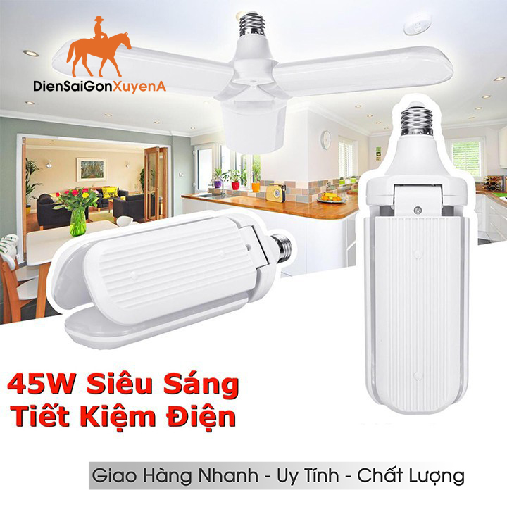 Bóng đèn led hình 3 cánh quạt 45w siêu sáng - Điện Sài Gòn Xuyên Á