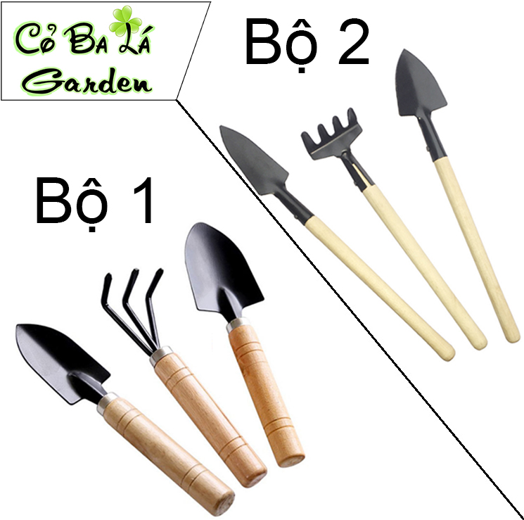 Bộ cuốc xẻng mini 3 món trồng cây cảnh