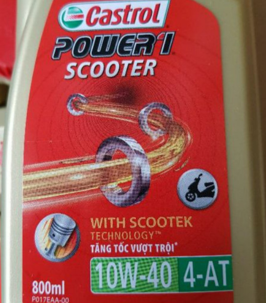[HCM][CASTROL XE GA CHÍNH HÃNG] Castrol POWER1 Scooter 10W-40 (800ml)