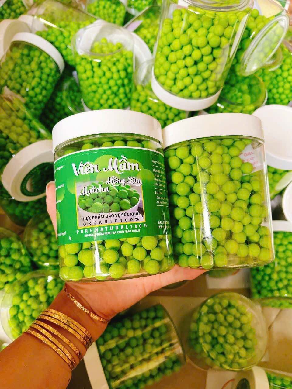 Viên Mầm Hồng Sâm Matcha - Hộp 500Gam