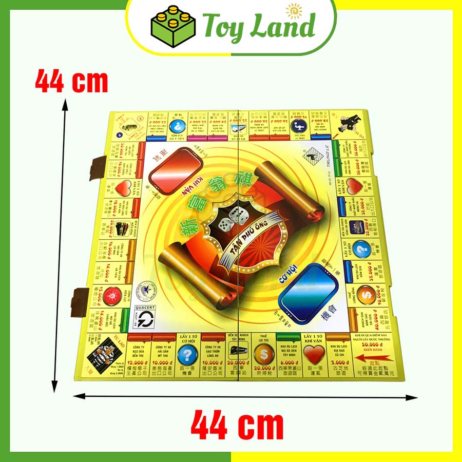 Bộ cờ tỷ phú sato size lớn trung monopoly cờ tỉ phú đồ chơi trí tuệ giải trí xả stress