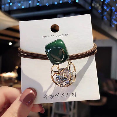 Sét 2 Dây Buộc Tóc Rỗng Pha Lê Phong Cách Hàn 2021 A12