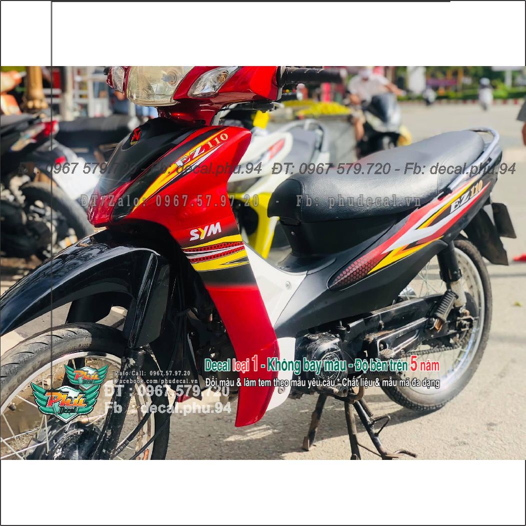 Tem rời ez 110 đỏ đen
