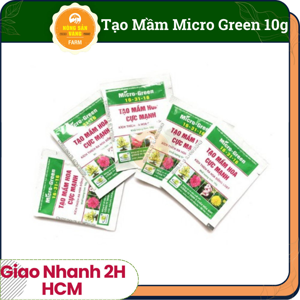 Phân bón NPK Kích Thích Ra Hoa Đồng Loạt (Gói 10 Gram) - Nông Sản Vàng