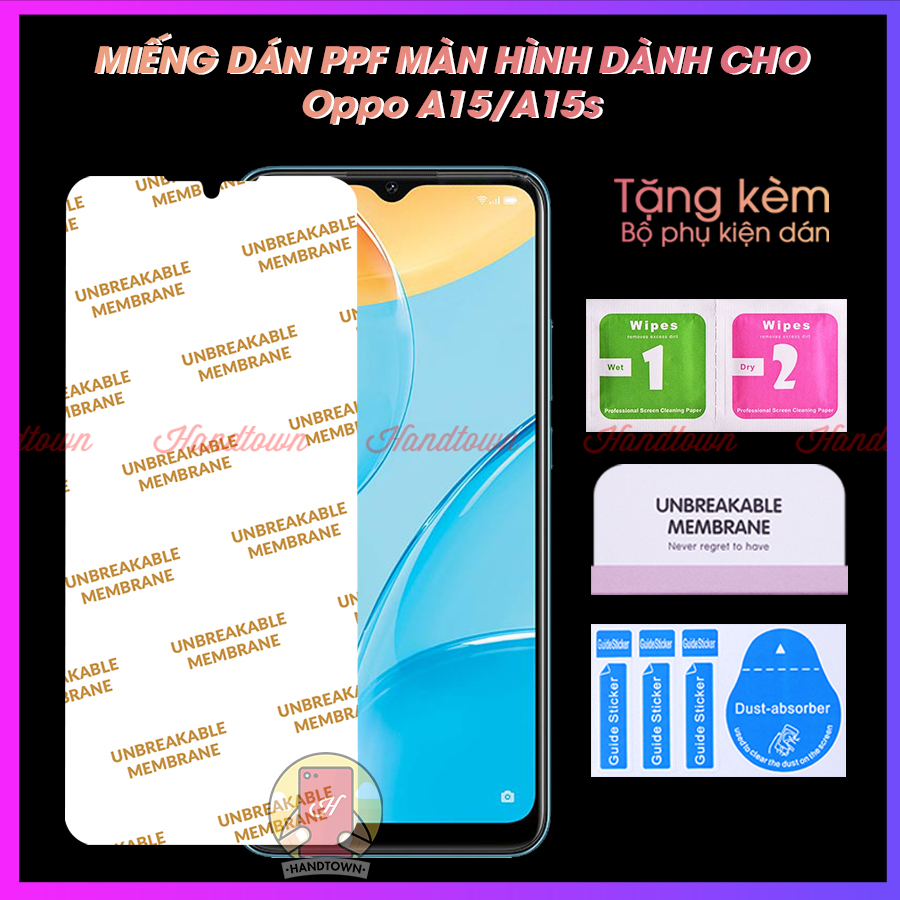 Miếng dán màn hình ppf oppo a15 a15s a35 2021 chống va đập siêu trong suốt