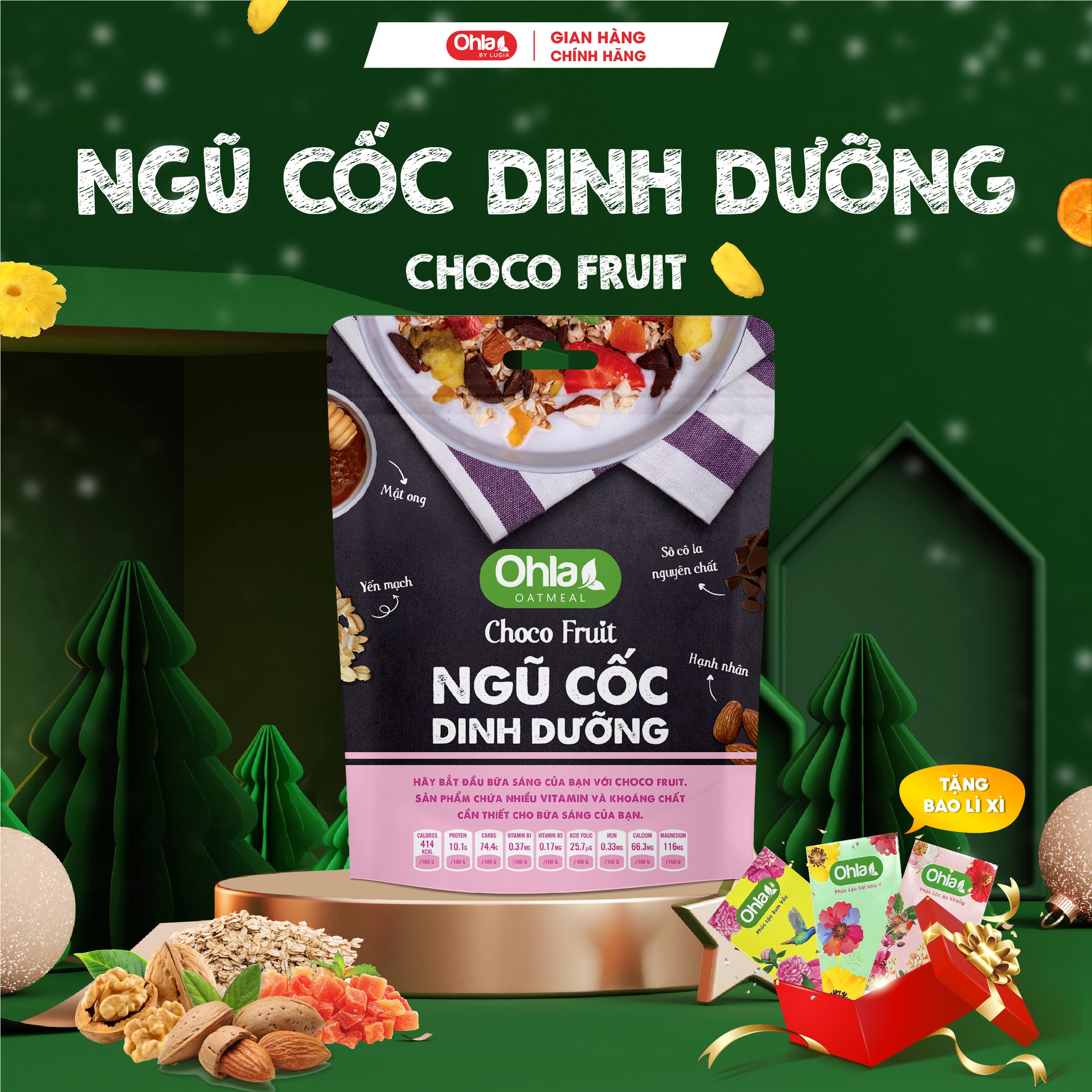 Ngũ Cốc Dinh Dưỡng Choco Fruit - 180gr