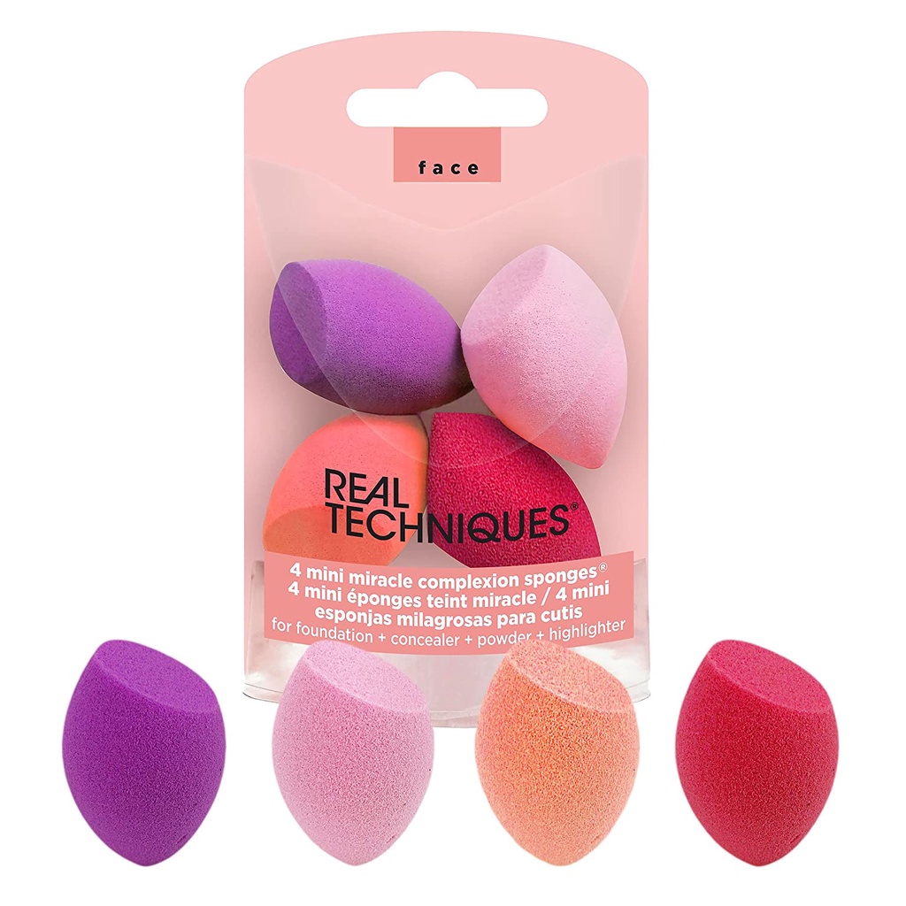 Set 4 Bông Mút Real Techniques 4 Mini Miracle Complexion Sponges (4 Pcs)